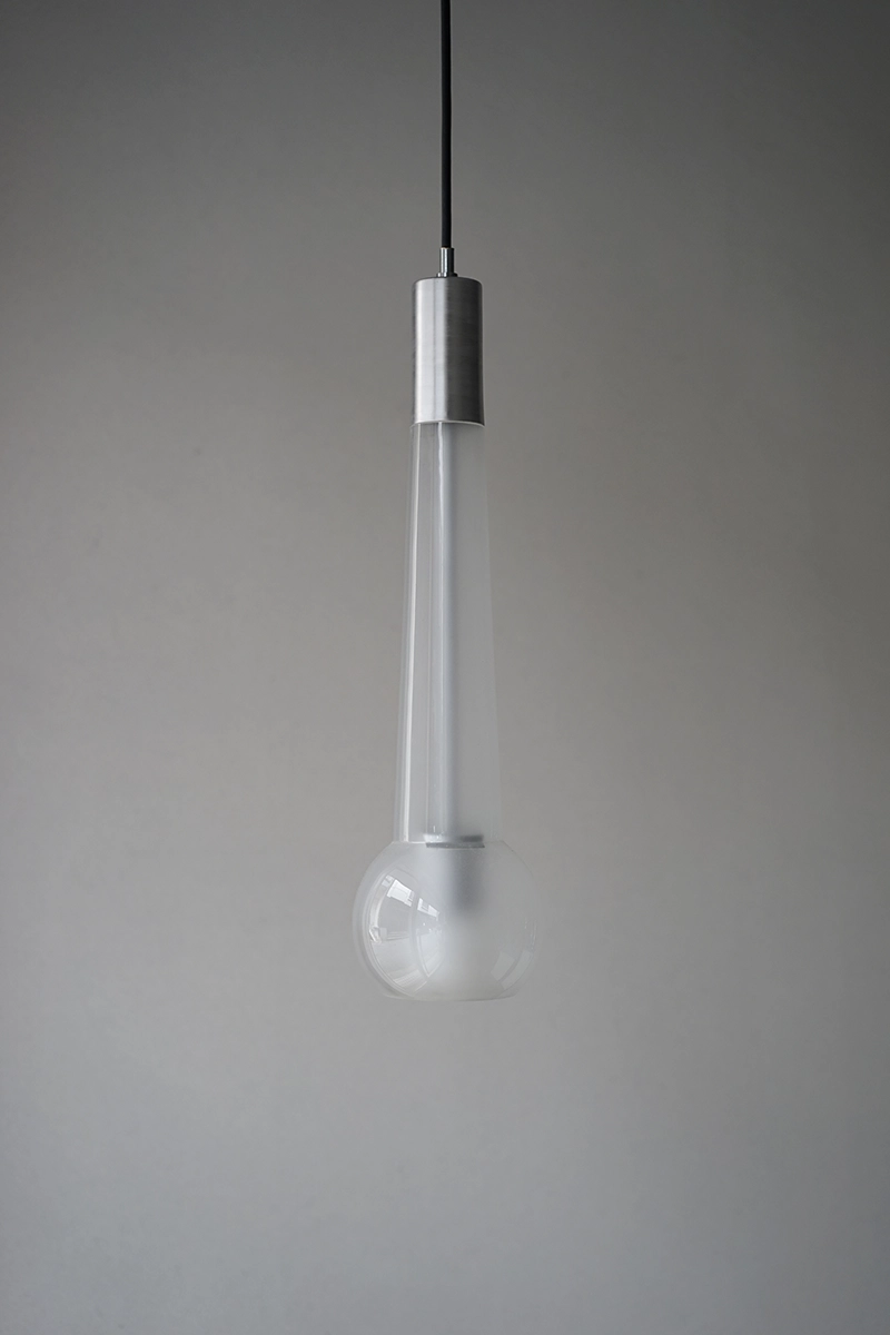 ドイツヴィンテージモダンフロストガラスペンダンランプ照明