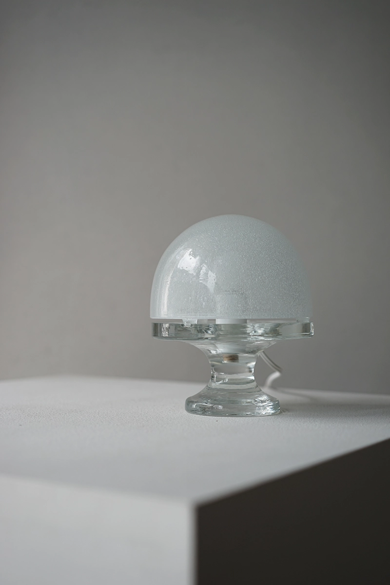 ドイツヴィンテージ ガラス マッシュルーム テーブルランプ 照明